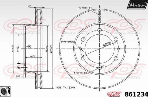 Maxtech 861234.0060 - Bremžu diski autodraugiem.lv