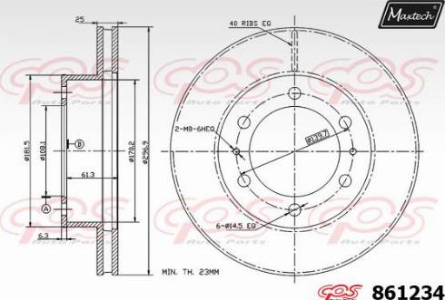 Maxtech 861234.0000 - Bremžu diski autodraugiem.lv