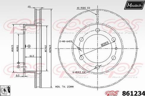 Maxtech 861234.0080 - Bremžu diski autodraugiem.lv