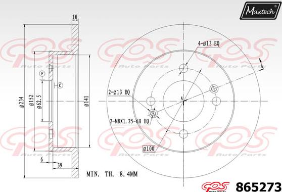 Maxtech 861236 - Bremžu diski autodraugiem.lv