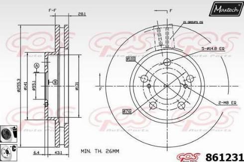 Maxtech 861231.6060 - Bremžu diski autodraugiem.lv