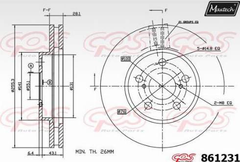 Maxtech 861231.0000 - Bremžu diski autodraugiem.lv