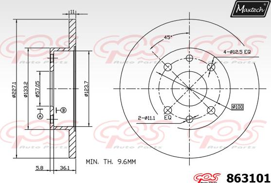 Maxtech 861238 - Bremžu diski autodraugiem.lv