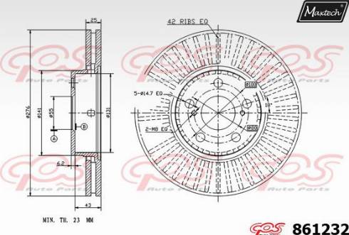 Maxtech 861232.0000 - Bremžu diski autodraugiem.lv