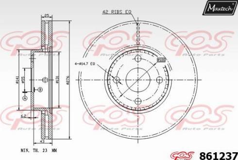 Maxtech 861237.0000 - Bremžu diski autodraugiem.lv