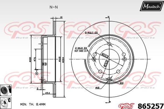 Maxtech 861229 - Bremžu diski autodraugiem.lv