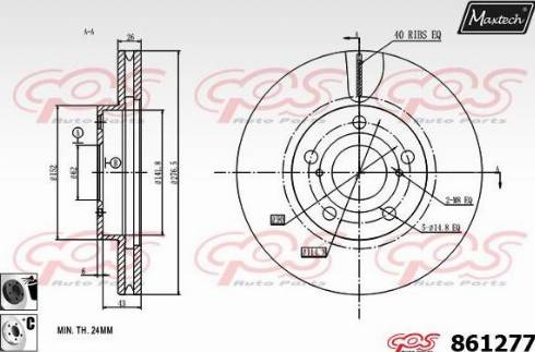 Maxtech 861277.6060 - Bremžu diski autodraugiem.lv