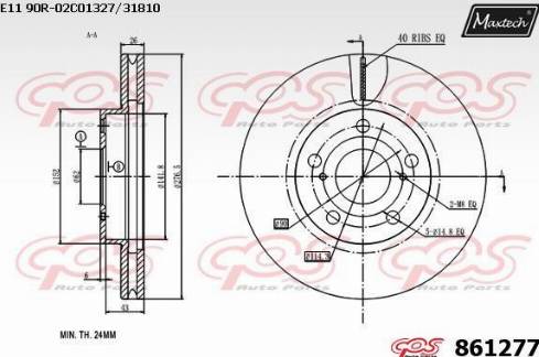 Maxtech 861277.0000 - Bremžu diski autodraugiem.lv