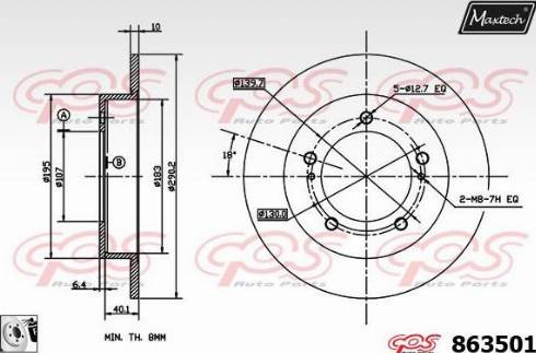 Maxtech 863501.0080 - Bremžu diski autodraugiem.lv