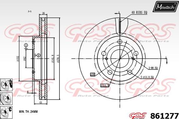 Maxtech 863516 - Bremžu diski autodraugiem.lv