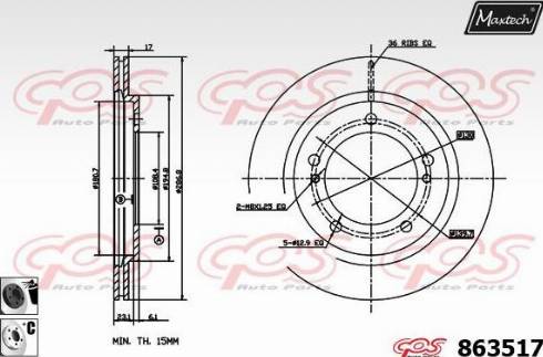 Maxtech 863517.6060 - Bremžu diski autodraugiem.lv