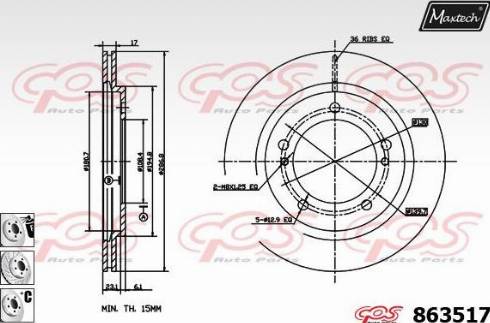 Maxtech 863517.6880 - Bremžu diski autodraugiem.lv