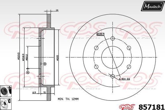 Maxtech 863517 - Bremžu diski autodraugiem.lv