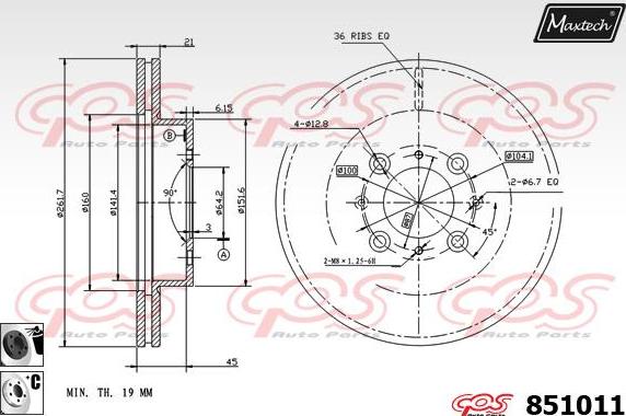 Maxtech 863526 - Bremžu diski autodraugiem.lv