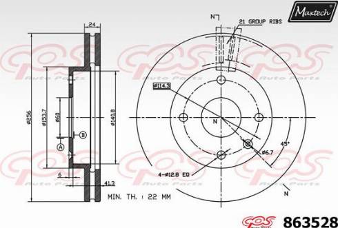 Maxtech 863528.0000 - Bremžu diski autodraugiem.lv