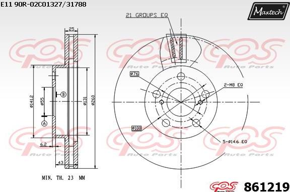 Maxtech 863523 - Bremžu diski autodraugiem.lv