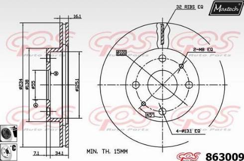 Maxtech 863009.6060 - Bremžu diski autodraugiem.lv