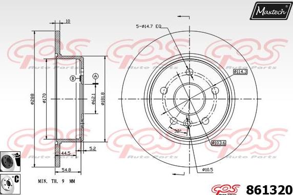 Maxtech 863101 - Bremžu diski autodraugiem.lv