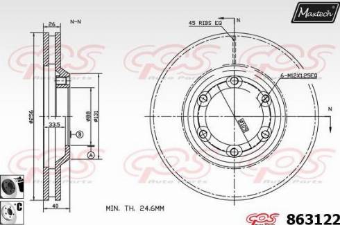 Maxtech 863122.6060 - Bremžu diski autodraugiem.lv