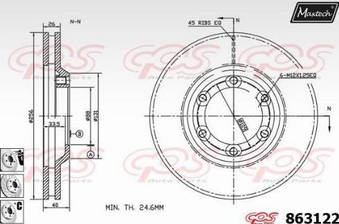 Maxtech 863122.6880 - Bremžu diski autodraugiem.lv