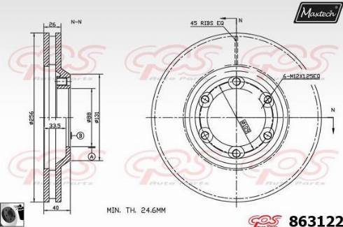 Maxtech 863122.0060 - Bremžu diski autodraugiem.lv