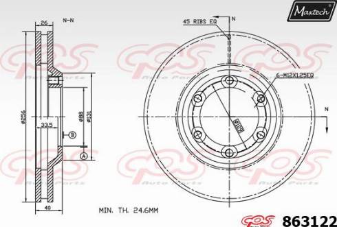 Maxtech 863122.0000 - Bremžu diski autodraugiem.lv