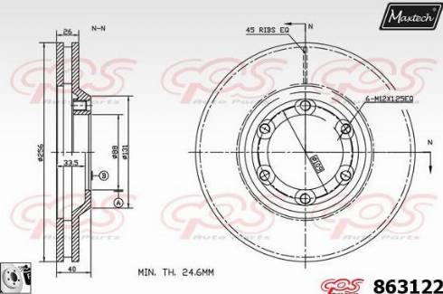 Maxtech 863122.0080 - Bremžu diski autodraugiem.lv