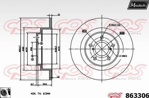 Maxtech 863306.0060 - Bremžu diski autodraugiem.lv