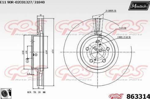 Maxtech 863314.0060 - Bremžu diski autodraugiem.lv