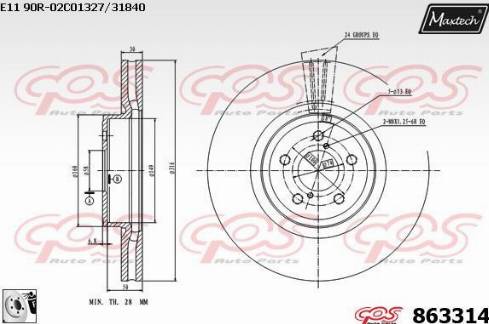 Maxtech 863314.0080 - Bremžu diski autodraugiem.lv