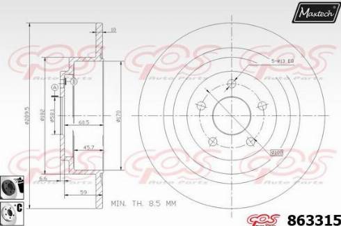 Maxtech 863315.6060 - Bremžu diski autodraugiem.lv