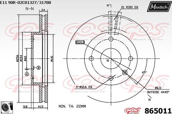 Maxtech 863312 - Bremžu diski autodraugiem.lv