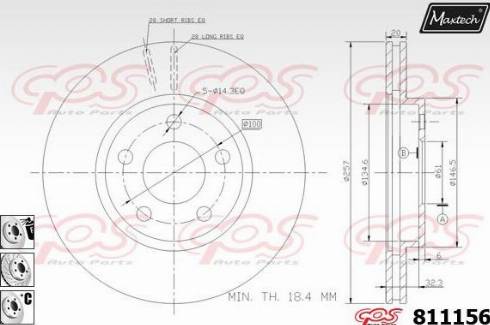 Maxtech 811156.6880 - Bremžu diski autodraugiem.lv