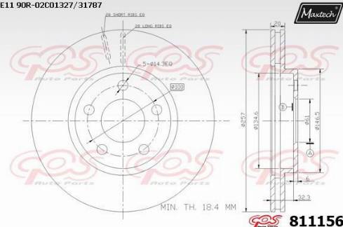 Maxtech 811156.0000 - Bremžu diski autodraugiem.lv