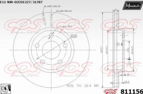 Maxtech 811156.0080 - Bremžu diski autodraugiem.lv