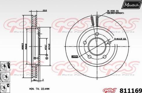 Maxtech 811169.6980 - Bremžu diski autodraugiem.lv