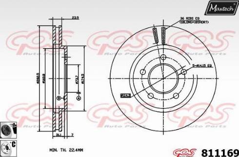 Maxtech 811169.6060 - Bremžu diski autodraugiem.lv