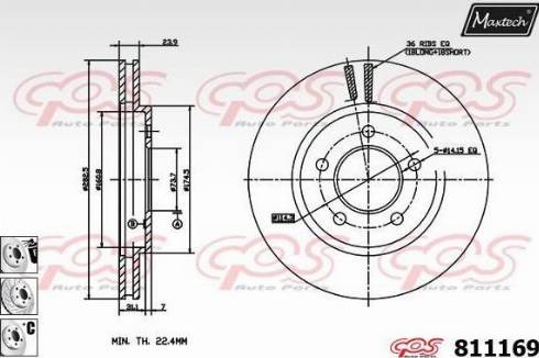 Maxtech 811169.6880 - Bremžu diski autodraugiem.lv