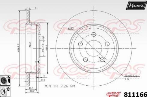 Maxtech 811166.6060 - Bremžu diski autodraugiem.lv