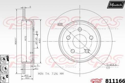 Maxtech 811166.6880 - Bremžu diski autodraugiem.lv