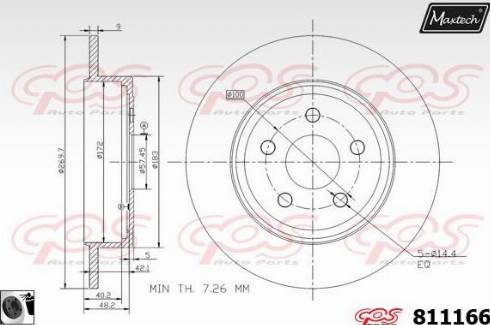 Maxtech 811166.0060 - Bremžu diski autodraugiem.lv