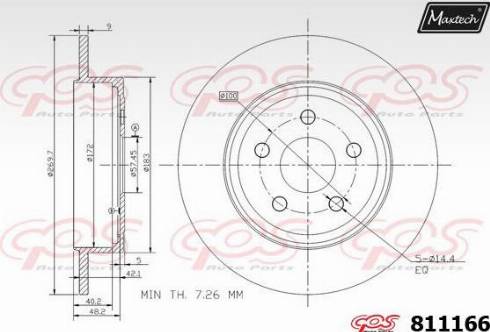 Maxtech 811166.0000 - Bremžu diski autodraugiem.lv