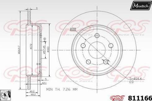 Maxtech 811166.0080 - Bremžu diski autodraugiem.lv