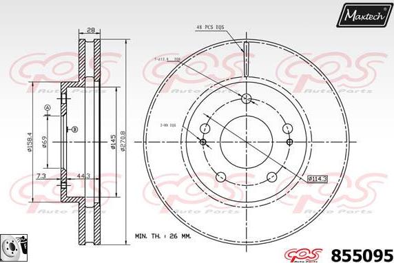 Maxtech 811166 - Bremžu diski autodraugiem.lv