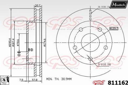 Maxtech 811162.0080 - Bremžu diski autodraugiem.lv