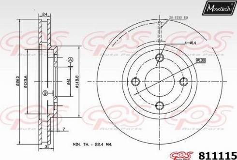 Maxtech 811115.0000 - Bremžu diski autodraugiem.lv