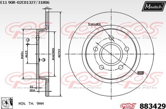 Maxtech 811124 - Bremžu diski autodraugiem.lv