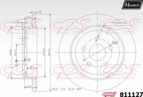 Maxtech 811127.0000 - Bremžu diski autodraugiem.lv