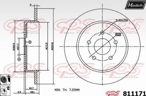 Maxtech 811171.6060 - Bremžu diski autodraugiem.lv