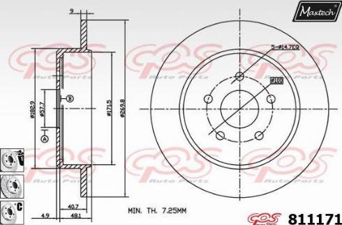 Maxtech 811171.6880 - Bremžu diski autodraugiem.lv